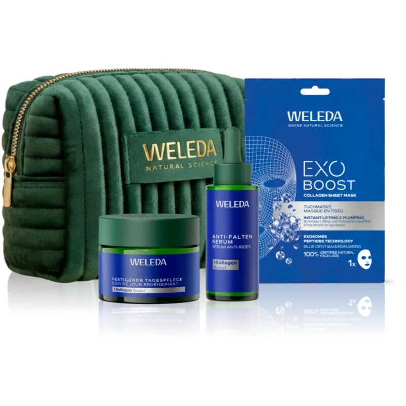 Weleda Blue Gentian Radiance Ritual darilni set za posvetlitev in zgladitev kože