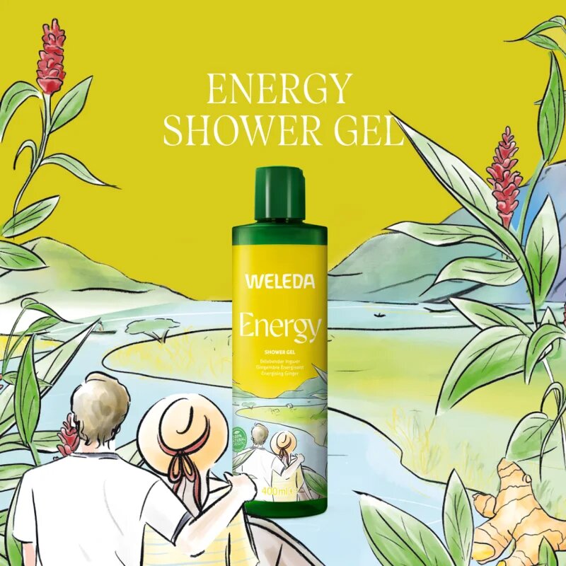Weleda Energy poživitveni gel za prhanje Ginger Citronella and Cedar 400 ml