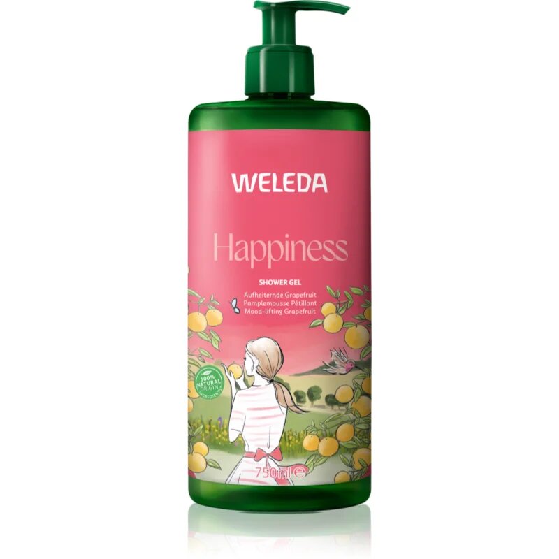Weleda Happiness osvežujoč gel za prhanje Grapefruit Tangerine and Lime 750 ml