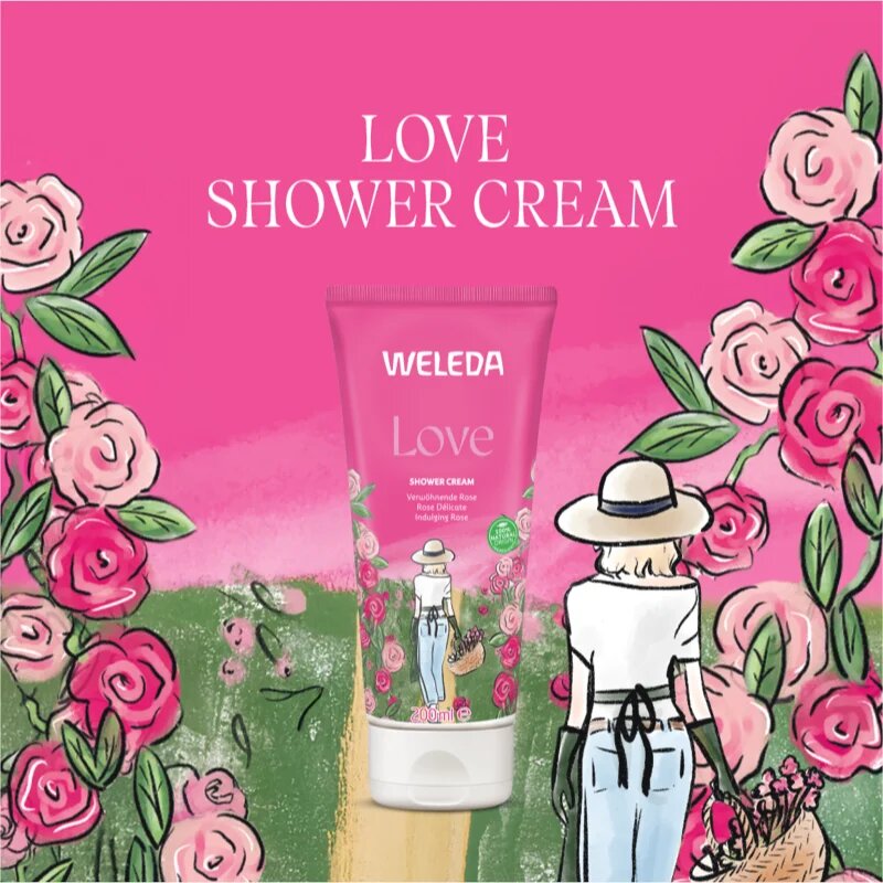 Weleda Love privlačen gel za prhanje Rose Jasmine and Ylang-Ylang 200 ml