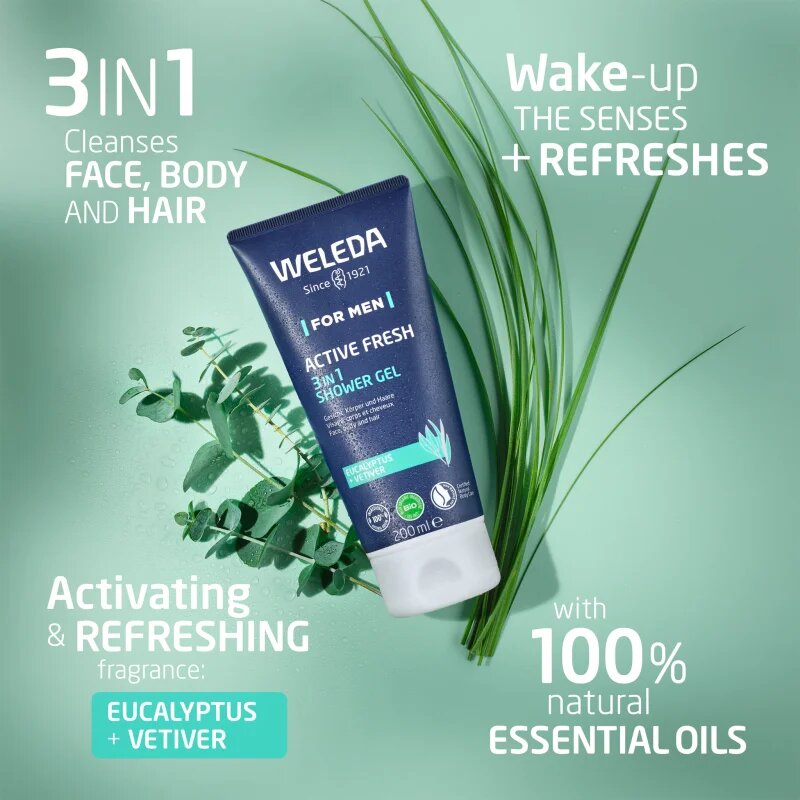 Weleda Men gel za prhanje z eteričnimi olji 200 ml