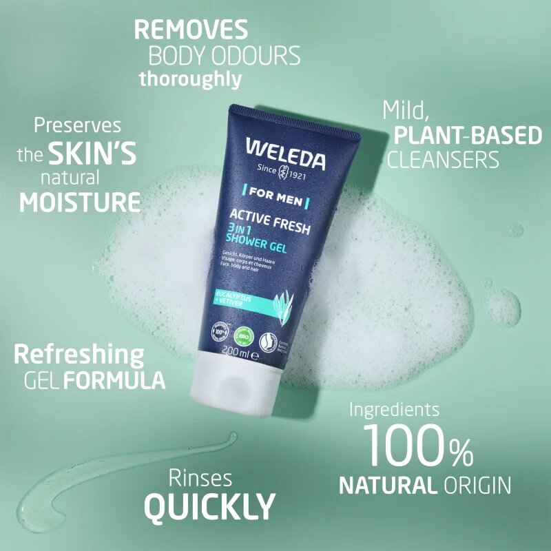 Weleda Men gel za prhanje z eteričnimi olji 200 ml
