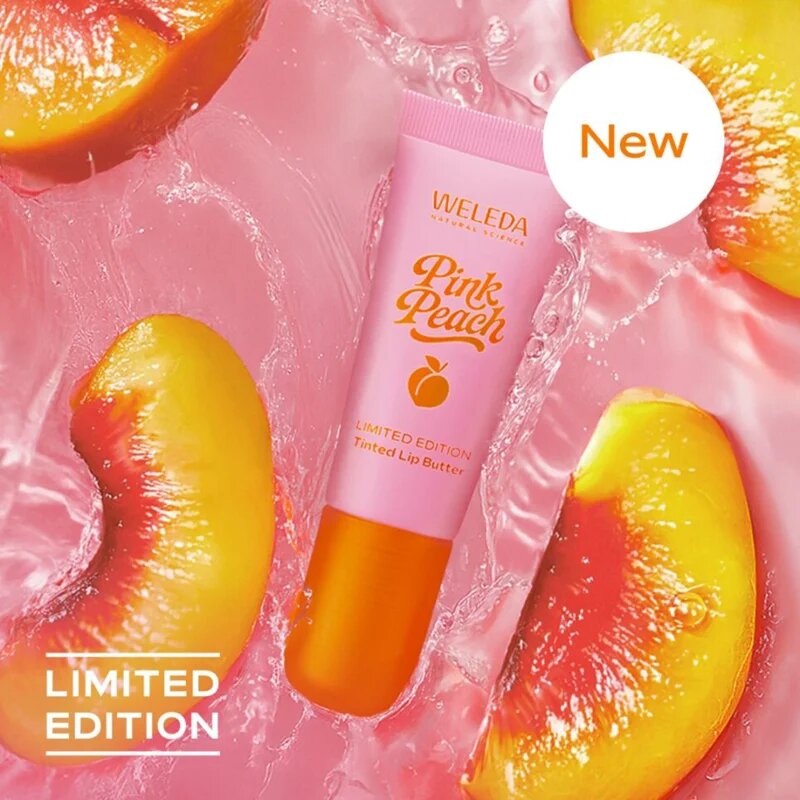 Weleda Pink Peach balzam za ustnice za toniranje 7 ml
