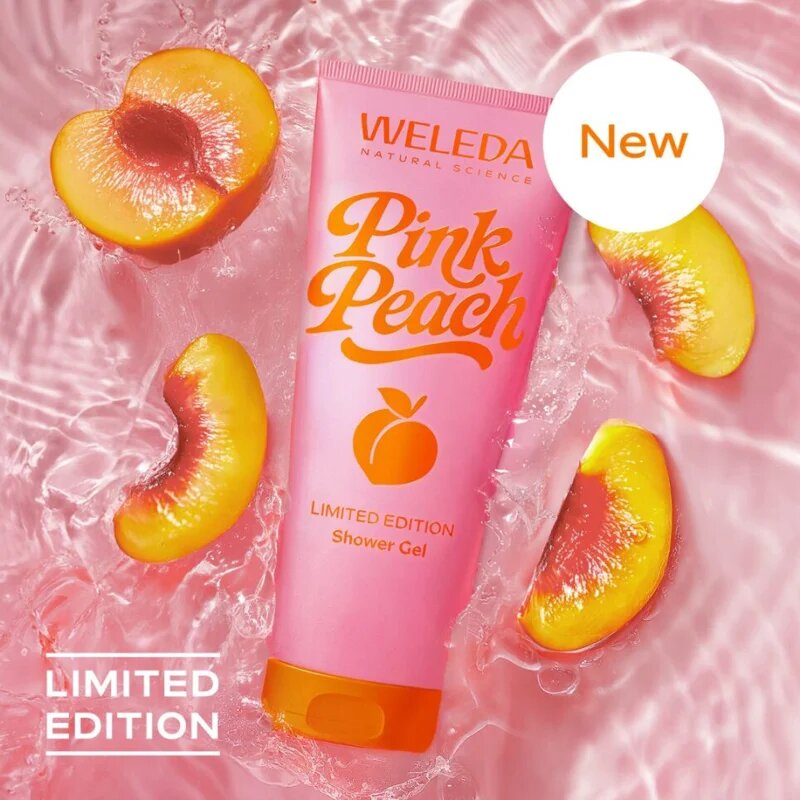 Weleda Pink Peach svež gel za prhanje 200 ml