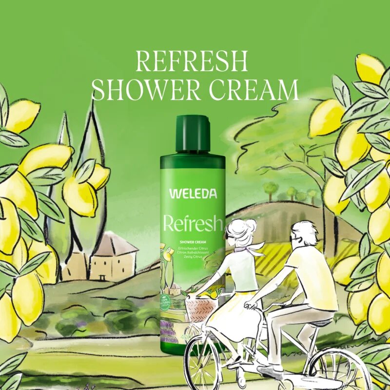 Weleda Refresh krema za prhanje z osvežujočim učinkom Citrus 400 ml
