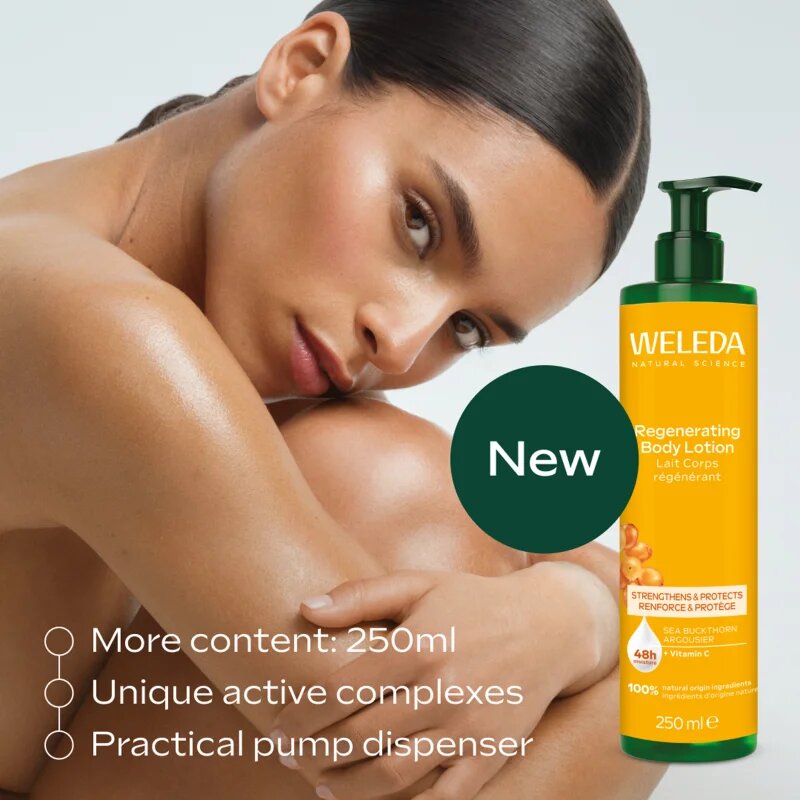 Weleda Regenerating regeneracijski losjon za telo z rakitovcem 250 ml