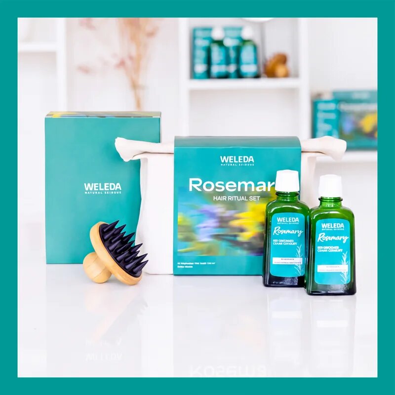 Weleda Rosemary Hair Ritual darilni set za zdravo lasišče