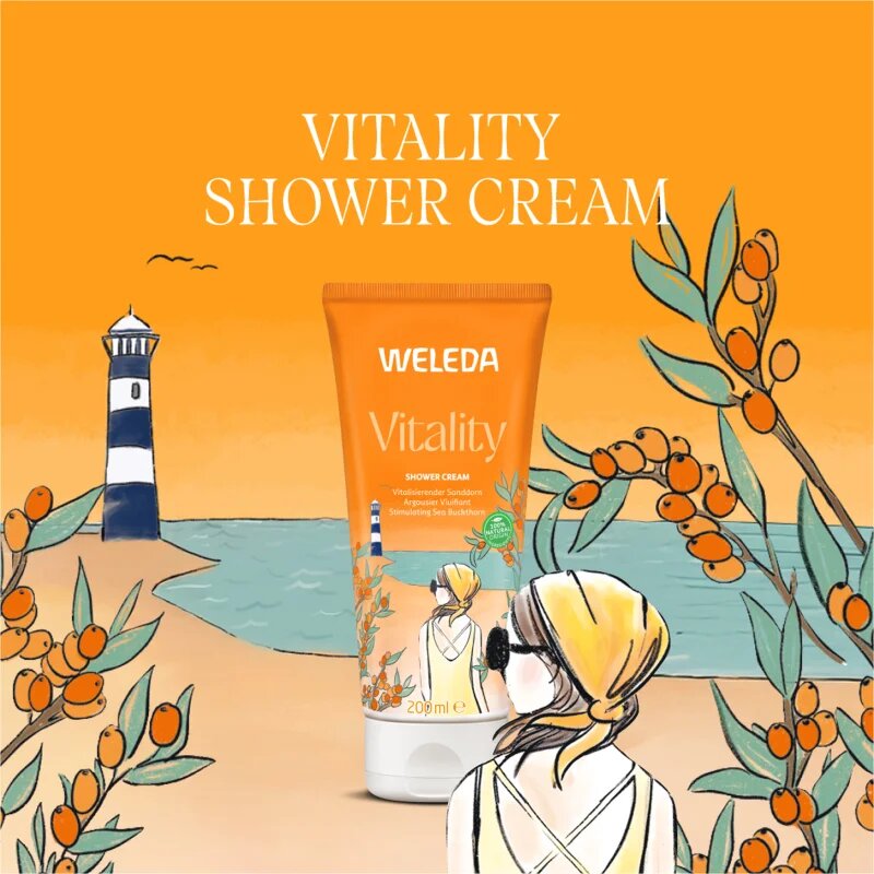 Weleda Sea Buckthorn spodbujajoča krema za prhanje 200 ml