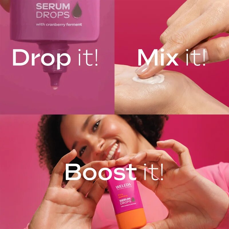 Weleda Serum Drops Pore Refining serum za osvetljevanje za zmanjšanje por 30 ml