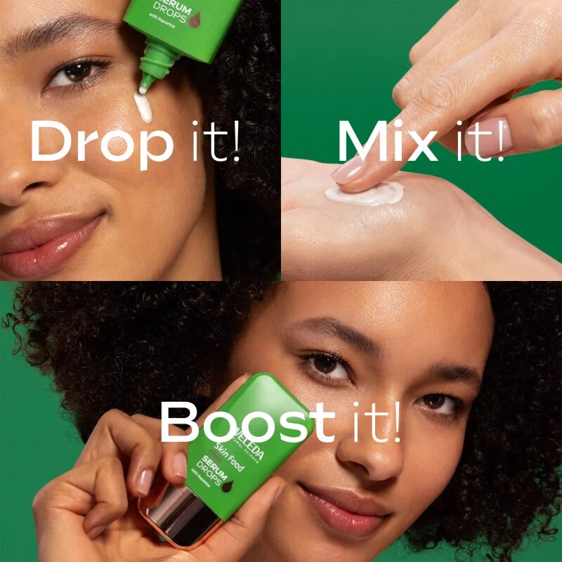 Weleda Serum Drops Skin Food Glow serum za osvetljevanje za poenotenje tona kože 30 ml