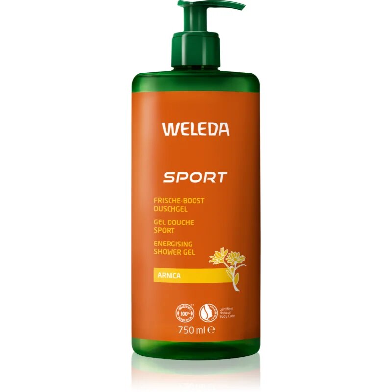 Weleda Sport osvežujoč gel za prhanje z regeneracijskim učinkom Arnica Rosemary Lavender 750 ml