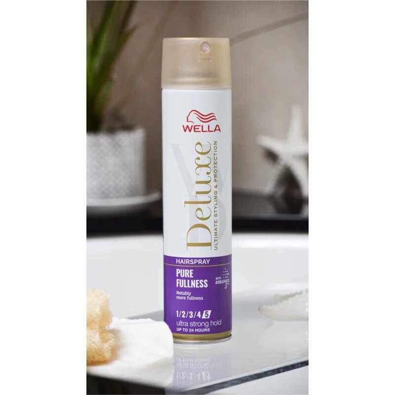 Wella Deluxe Pure Fullness lak za lase z ekstra močnim utrjevanjem za volumen 250 ml