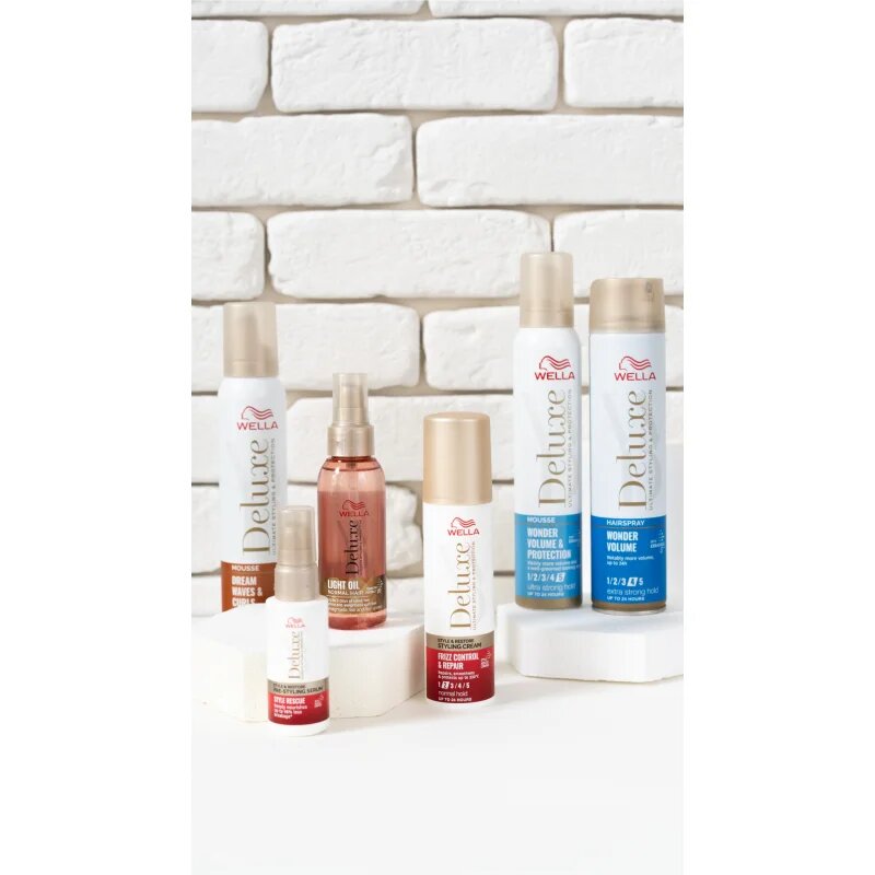 Wella Deluxe Style & Restore stiling krema za glajenje in obnovo poškodovanih las 100 ml