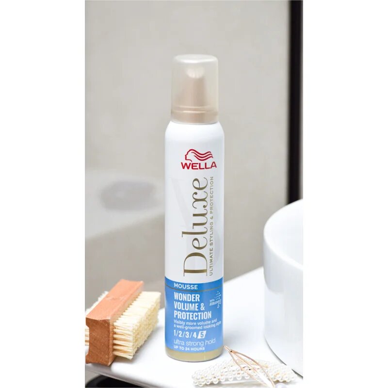 Wella Deluxe Wonder Volume & Protection penasti utrjevalec za lase za volumen las 200 ml