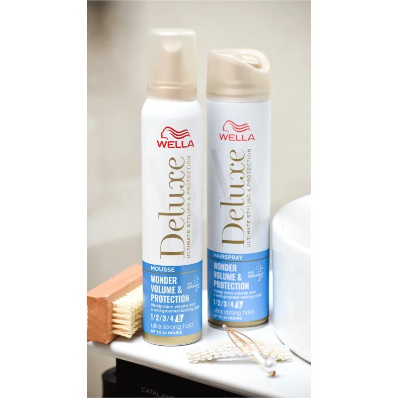 Wella Deluxe Wonder Volume & Protection penasti utrjevalec za lase za volumen las 200 ml