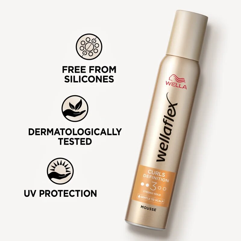 Wella flex Curls Definition penasti utrjevalec za lase za valovite in kodraste lase 200 ml
