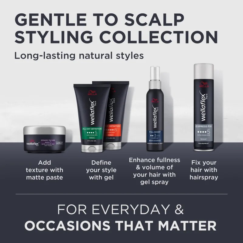 Wella flex Men gel za lase z ekstra močnim utrjevanjem 150 ml