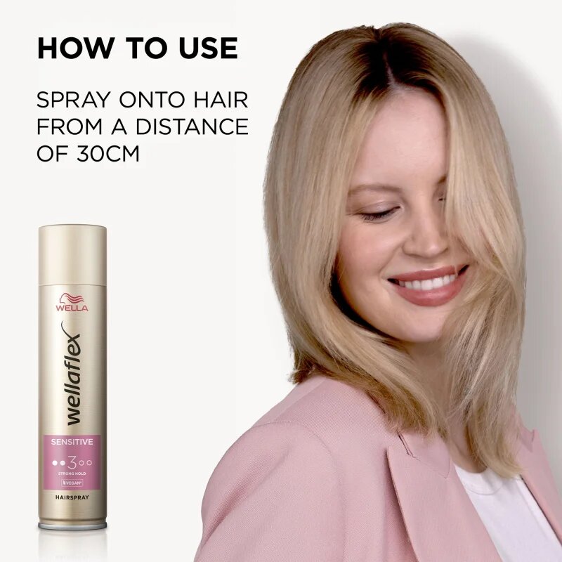 Wella flex Sensitive lak za lase s srednjim utrjevanjem brez dodanih dišav 250 ml