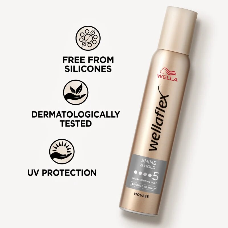 Wella flex Shine & Hold penasti utrjevalec za lase za sijaj 200 ml