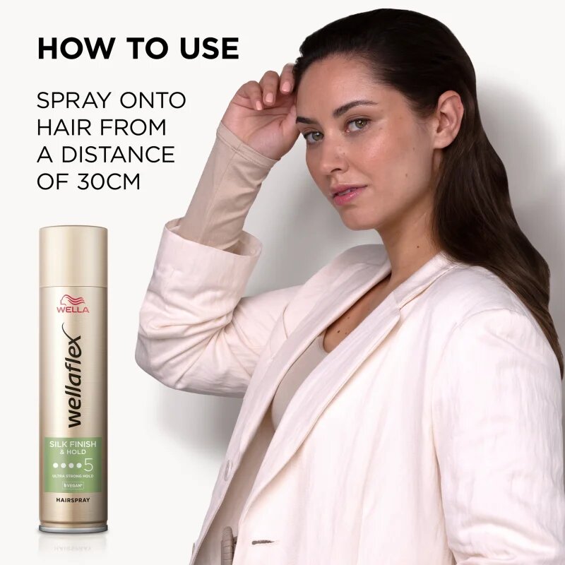 Wella flex Silk Finish & Hold lak za lase z ekstra močnim utrjevanjem 250 ml
