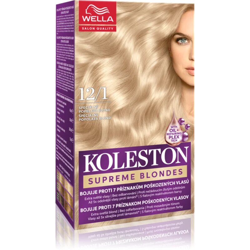 Wella Koleston Supreme barva za lase odtenek 12/1 Ultra Light Ash Blonde 100 ml
