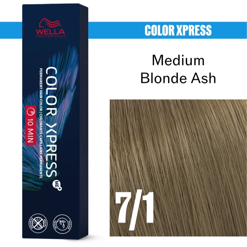 Wella Professionals Color Xpress barva za lase odtenek Medium Blonde Ash 7/1 60 ml