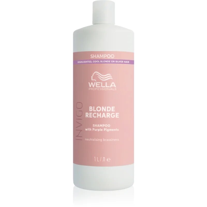 Wella Professionals Invigo Blonde Recharge šampon za blond lase za nevtralizacijo rumenih odtenkov 1000 ml