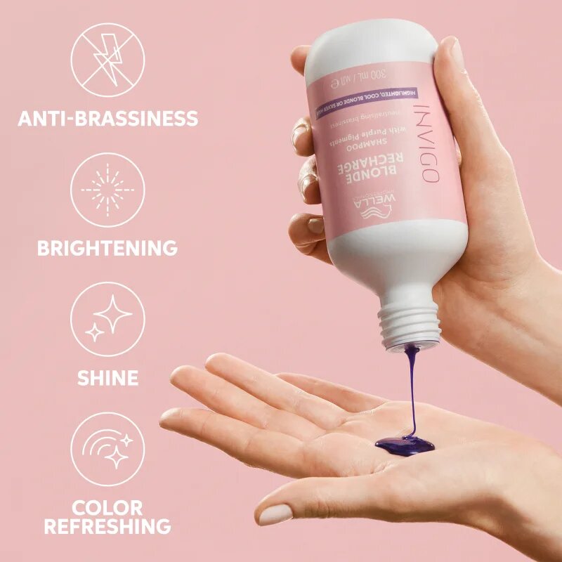 Wella Professionals Invigo Blonde Recharge šampon za blond lase za nevtralizacijo rumenih odtenkov 1000 ml