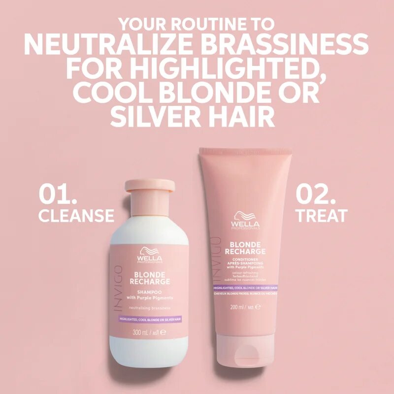 Wella Professionals Invigo Blonde Recharge šampon za blond lase za nevtralizacijo rumenih odtenkov 1000 ml