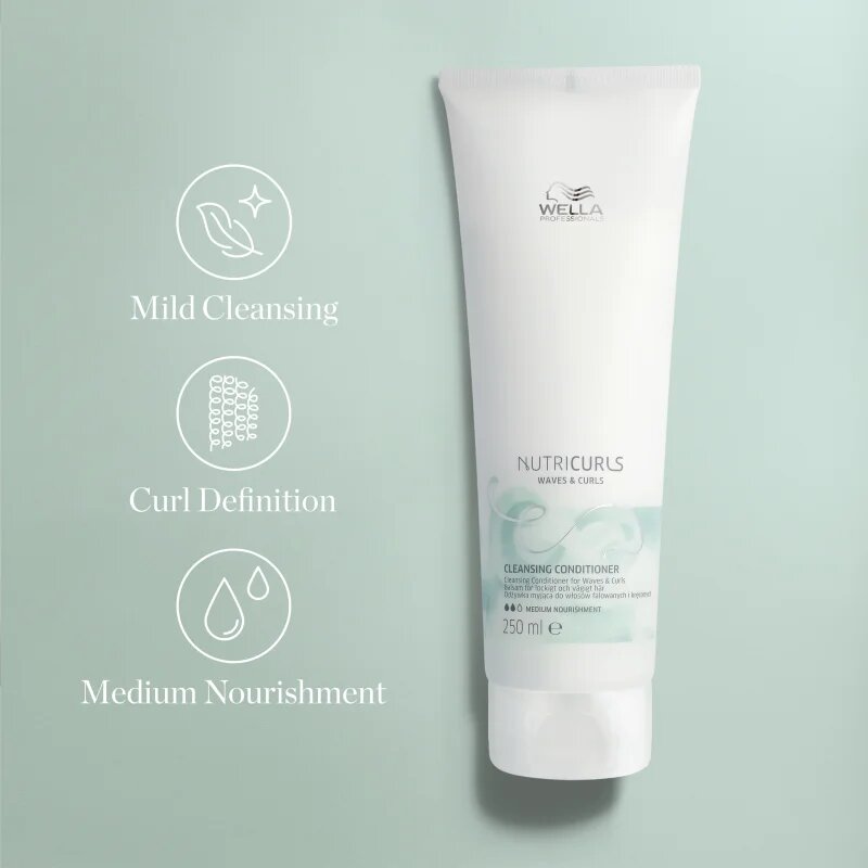 Wella Professionals Nutricurls Waves & Curls čistilni balzam za valovite in kodraste lase 250 ml