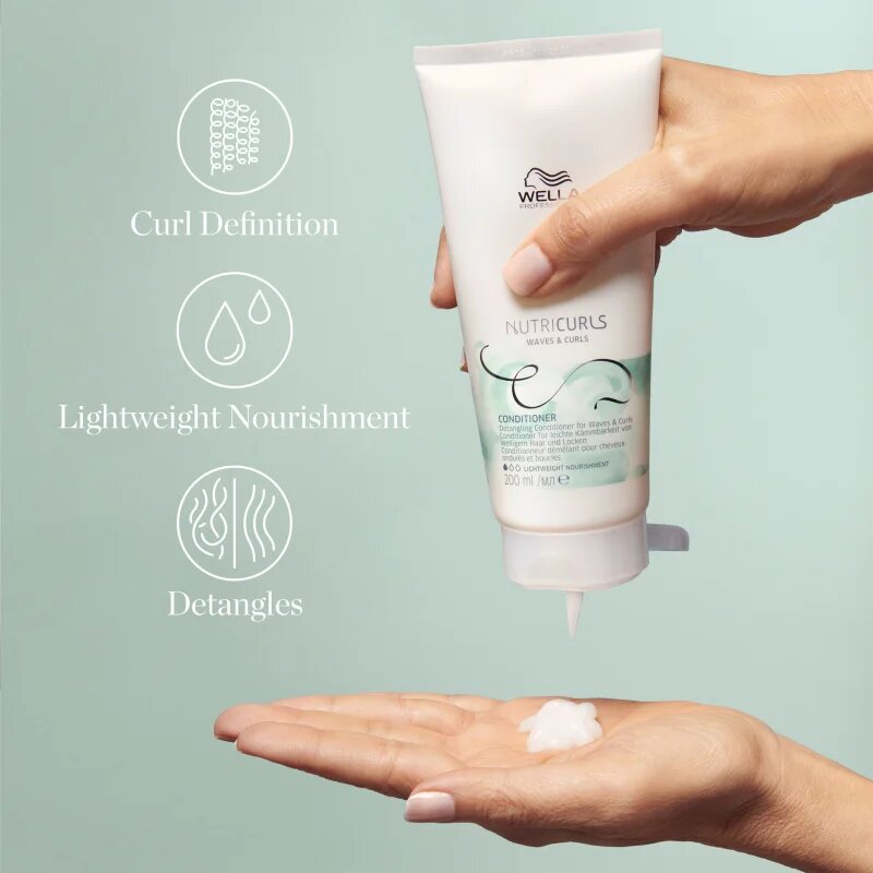 Wella Professionals Nutricurls Waves & Curls hranilni balzam za lažje razčesavanje las 1000 ml