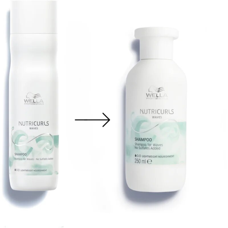 Wella Professionals Nutricurls Waves lahki vlažilni šampon za valovite lase 250 ml
