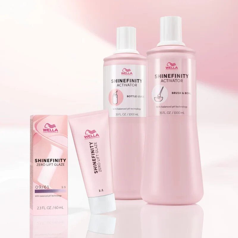 Wella Professionals Shinefinity Bottle razvijalec barve za blond lase in lase s prameni 60 ml