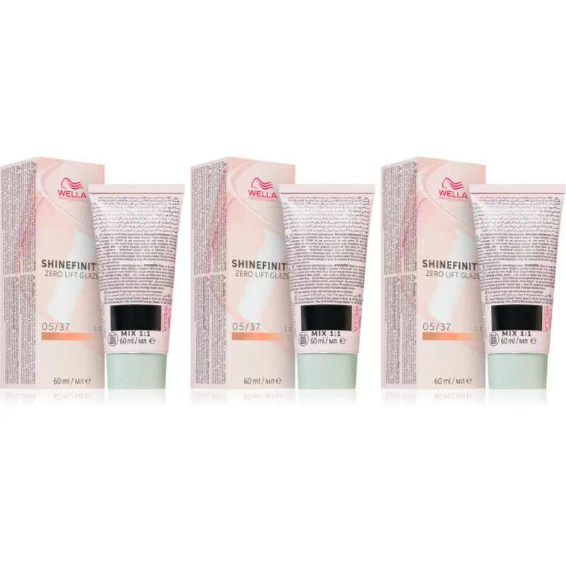 Wella Professionals Shinefinity Zero Lift Glaze poltrajna barva za lase ugodno pakiranje odtenek 05/37