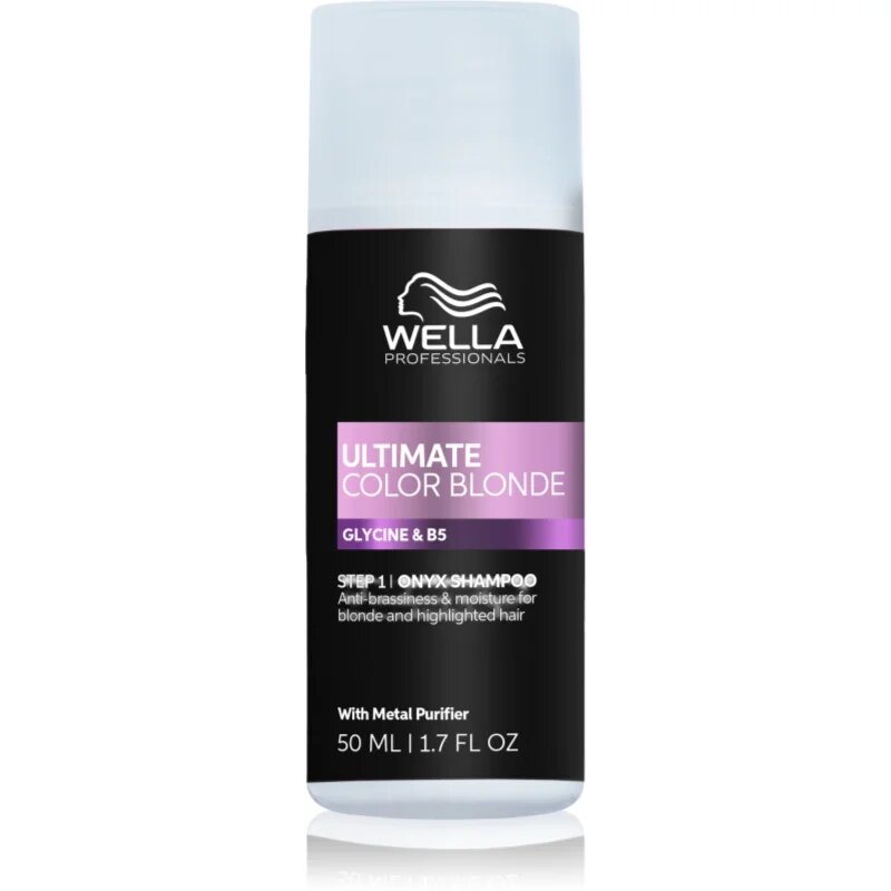 Wella Professionals Ultimate Color Blonde Shampoo šampon za nevtralizacijo rumenih tonov za posvetljene lase ali lase s prameni 50 ml