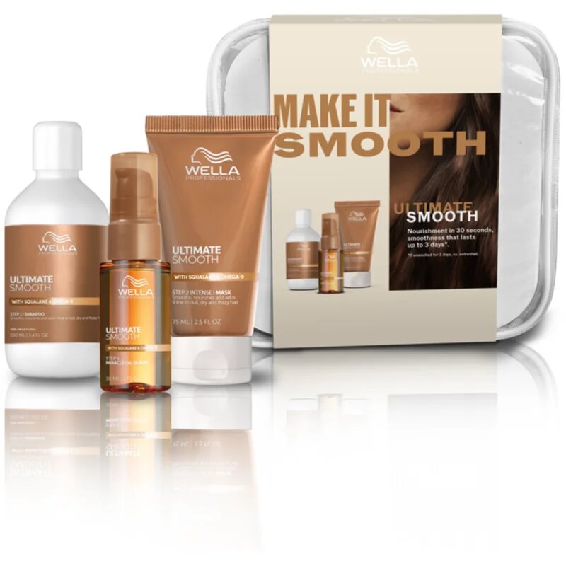 Wella Professionals Ultimate Smooth Set Potovalni set za sijaj in mehkobo las