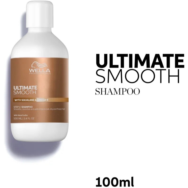 Wella Professionals Ultimate Smooth Shampoo intenzivno hranilni šampon za sijaj in mehkobo las 100 ml