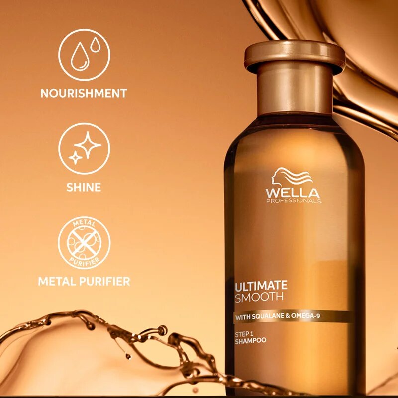 Wella Professionals Ultimate Smooth Shampoo intenzivno hranilni šampon za sijaj in mehkobo las 100 ml