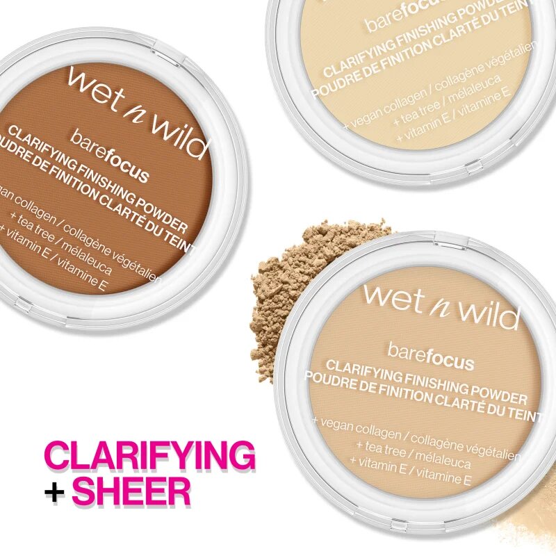 Wet n Wild BareFocus Clarifying Finishing Powder matirajoči puder odtenek Medium/Tan 6 g