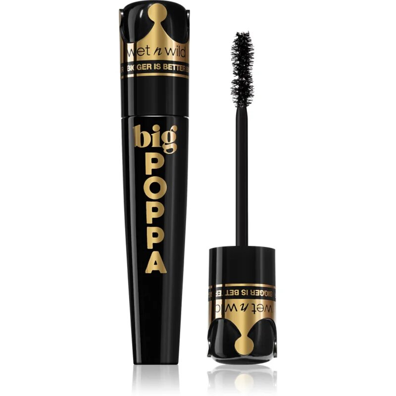 Wet n Wild Big Poppa maskara za ekstremni volumen in intenzivno črno barvo odtenek Blackest Black 10 ml