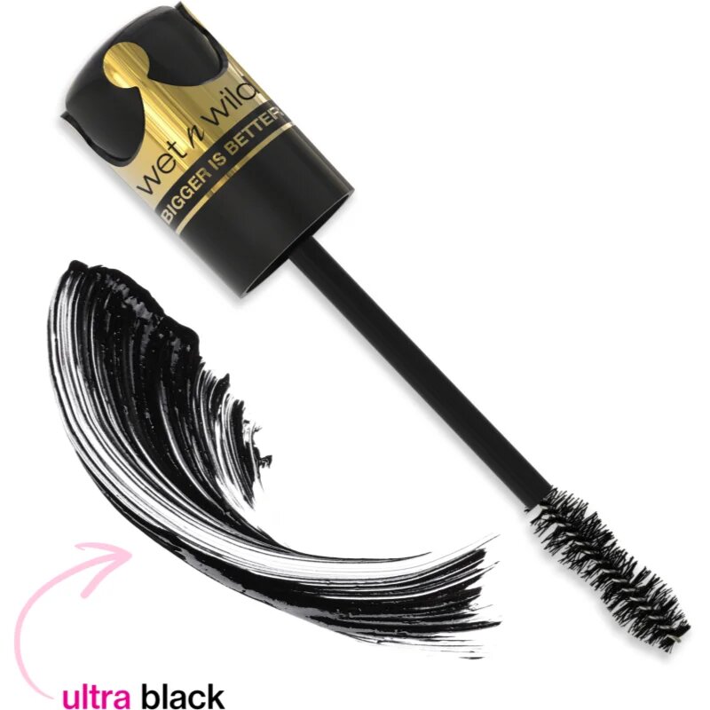 Wet n Wild Big Poppa maskara za ekstremni volumen in intenzivno črno barvo odtenek Blackest Black 10 ml