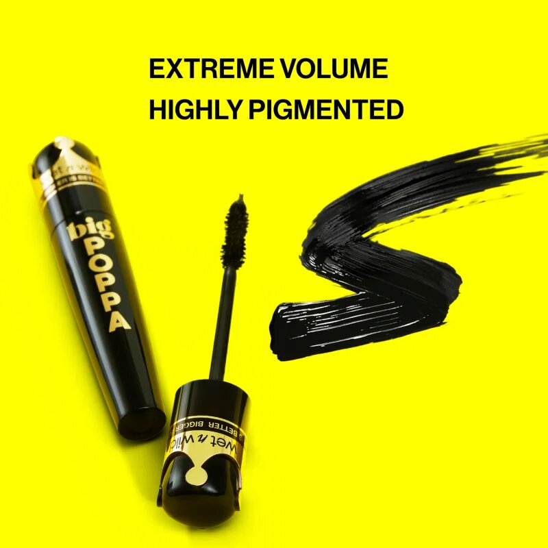 Wet n Wild Big Poppa maskara za ekstremni volumen in intenzivno črno barvo odtenek Blackest Black 10 ml