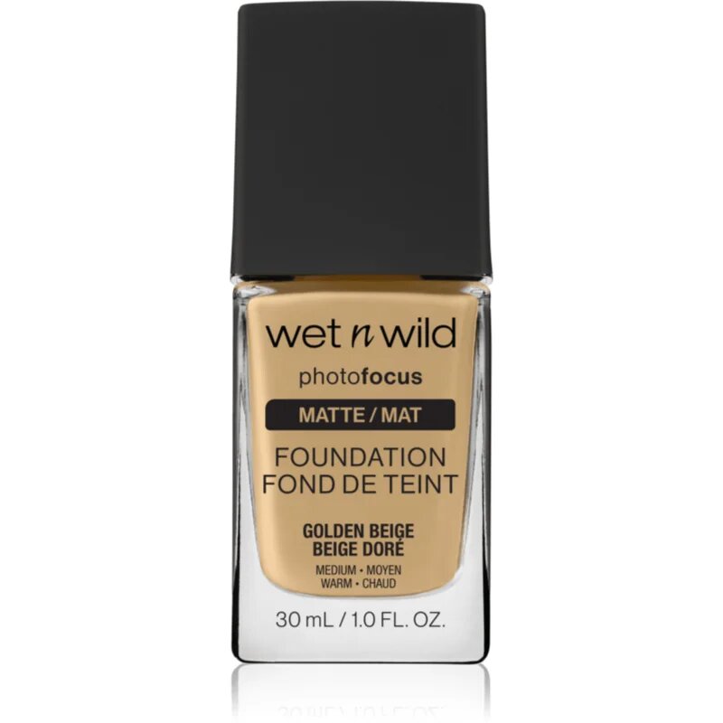 Wet n Wild PhotoFocus matirajoči fluidni tekoči puder odtenek Golden Beige 30 ml