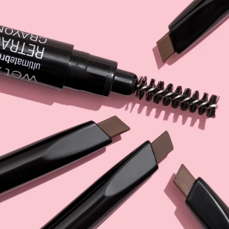 Wet n Wild Ultimate Brow obojestranski svinčnik za obrvi s krtačko odtenek Ash Brown 0.2 g