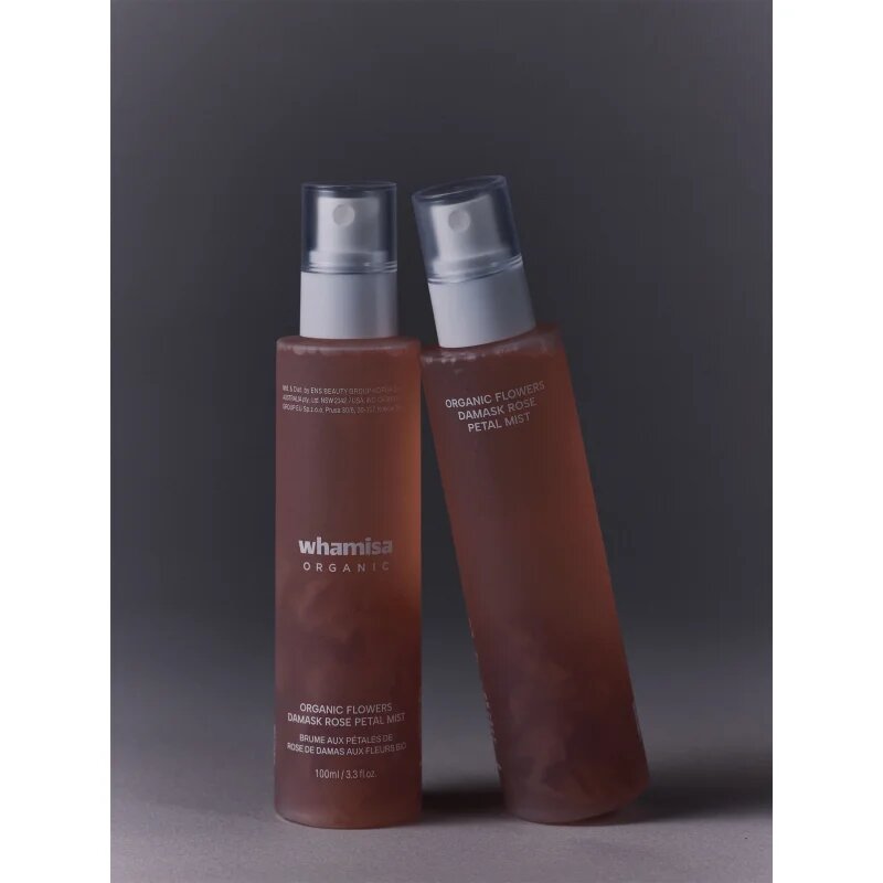 WHAMISA Organic Flowers Damask Rose Petal Mist vlažilna meglica s pomirjajočim učinkom 100 ml