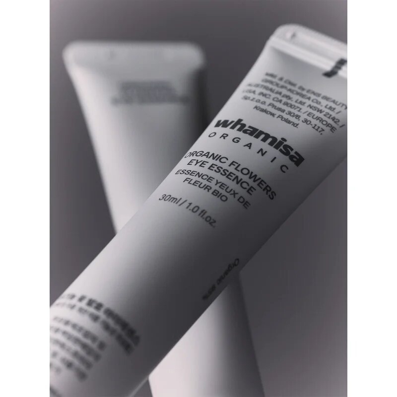 WHAMISA Organic Flowers Eye Essence posvetlitveni serum za predel okoli oči proti gubam 30 ml