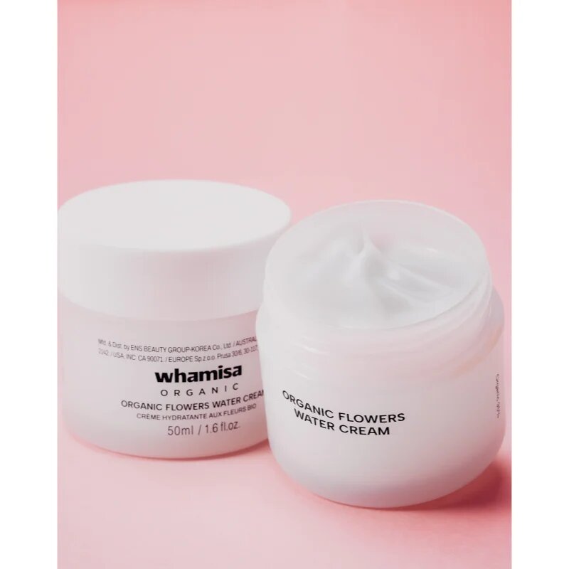 WHAMISA Organic Flowers Water Cream lahka vlažilna krema za dehidrirano kožo 50 ml