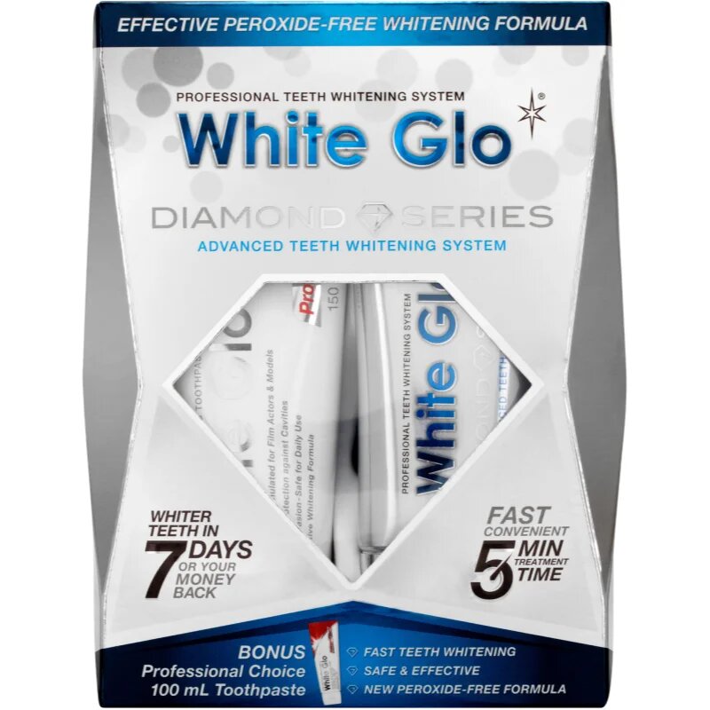 White Glo Diamond Series Whitening System set za beljenje zob