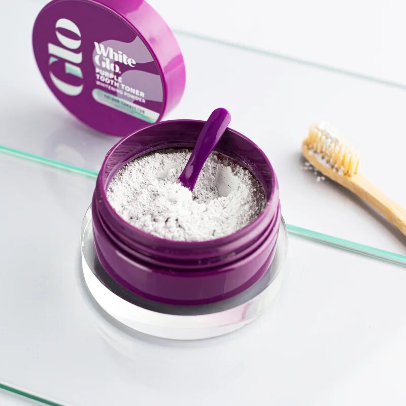 White Glo Purple Tooth Toner Powder puder za beljenje zob 30 g