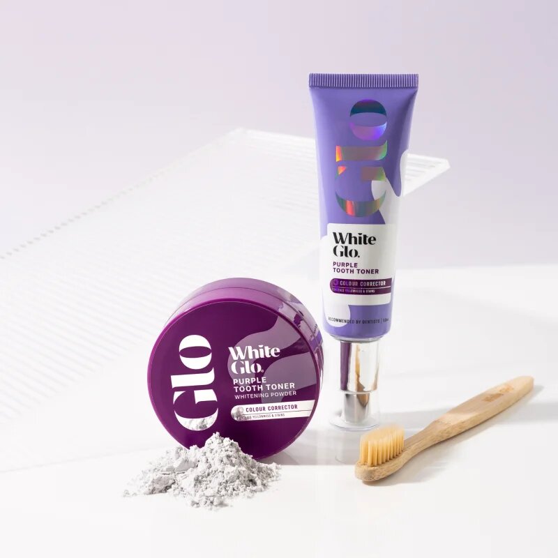 White Glo Purple Tooth Toner Powder puder za beljenje zob 30 g